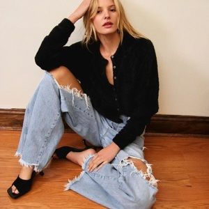 Free People FP One Allegra Cardigan XS Black Excellent Condition